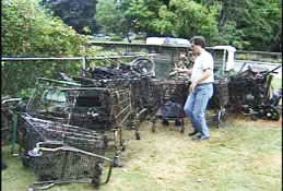 Bruce counting the shopping carts