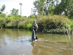 Jim standing in the river