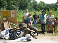 part of the crew at Fred Garner Park with trash