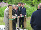About to cut the ribbon