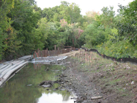 work at Dorothy Amos Park to remove PCBs from the river