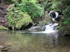 pool below the waterfall