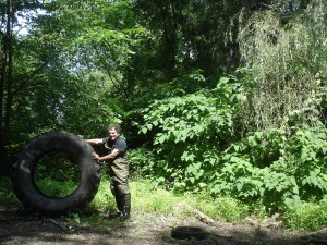 tire pulled from Housatonic River