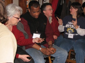 Students in evening foot morphology class
