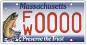 Photo: Sale of license plates such as this fund the Massachusetts Environmental Trust program