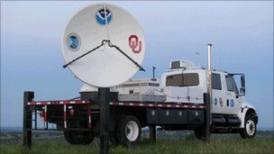 Mobile radar truck (U Oklahoma)