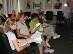 The group listened attentively