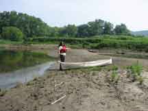 Jenny returning from cleaning out the oxbow
