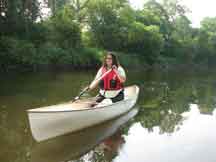 Jenny starting down the river