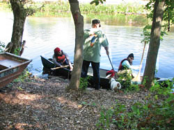 launching the first canoe