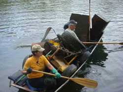 Carolyn and Dennis in barge