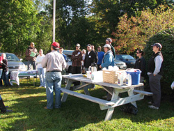 Crowd listening to the Mayor