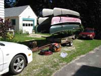 canoes on a trailer