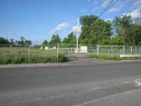 treatment huts between field and river