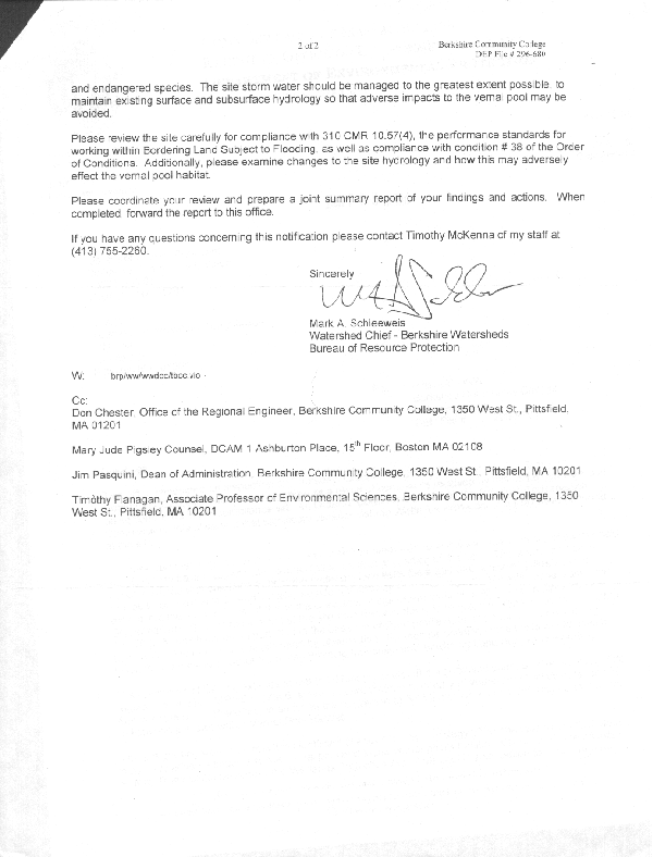clickable image of second page of letter from Massachusetts DEP