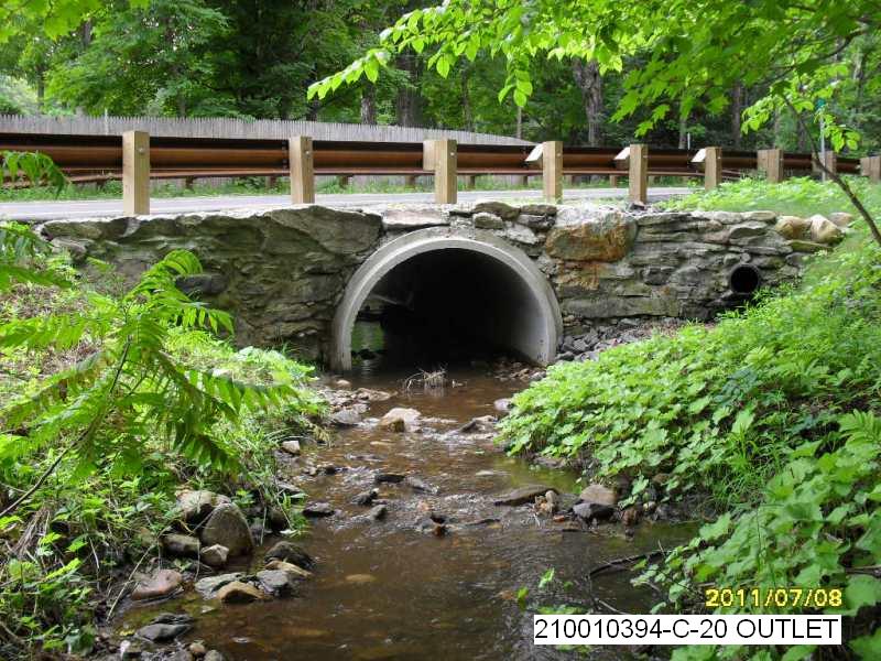 A Well Designed Culvert Allowing A Stream To Pass Under A Road